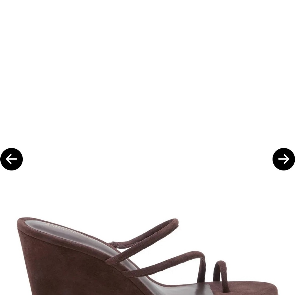 Elegant Reformation Brown Wedge Sandals